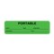 Nevs Portable Exam Labels - Date Time Position 7/8" x 3" Flr Green w/Black X-2982 - alternate 1